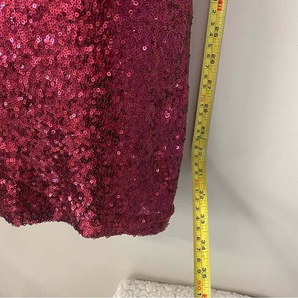 Womens Cristal Doll Red Disque Sequin Dress Size Small - Picture 6 of 7